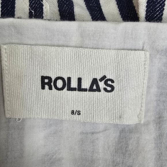 Rolla's Sailor Salty Stripe White‎ Leg Jumpsuit Navy White Size S - Picture 6 of 8